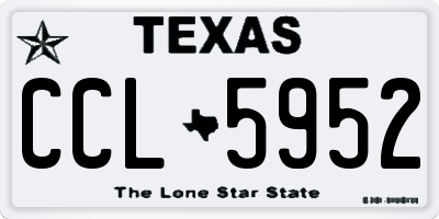TX license plate CCL5952