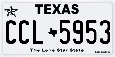 TX license plate CCL5953