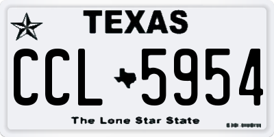 TX license plate CCL5954
