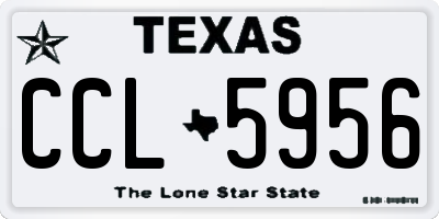 TX license plate CCL5956