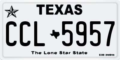TX license plate CCL5957
