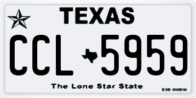TX license plate CCL5959