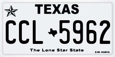 TX license plate CCL5962