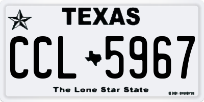 TX license plate CCL5967