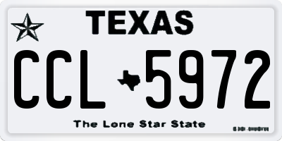 TX license plate CCL5972