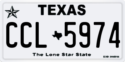 TX license plate CCL5974