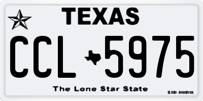 TX license plate CCL5975