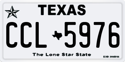 TX license plate CCL5976