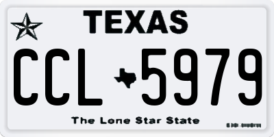 TX license plate CCL5979