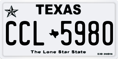 TX license plate CCL5980