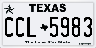 TX license plate CCL5983