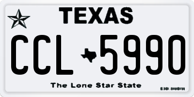 TX license plate CCL5990