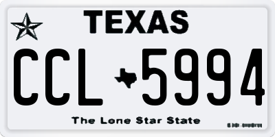 TX license plate CCL5994