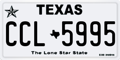 TX license plate CCL5995