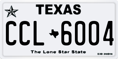 TX license plate CCL6004