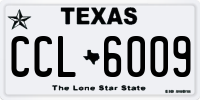 TX license plate CCL6009