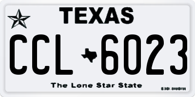 TX license plate CCL6023