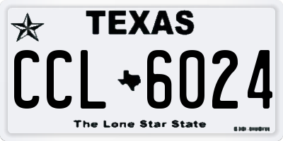 TX license plate CCL6024