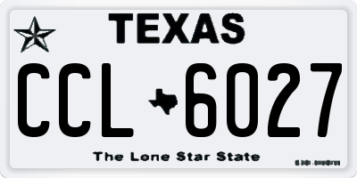 TX license plate CCL6027