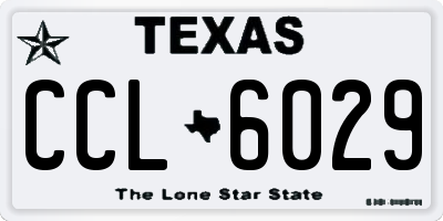 TX license plate CCL6029