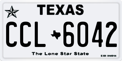 TX license plate CCL6042