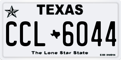 TX license plate CCL6044