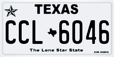 TX license plate CCL6046