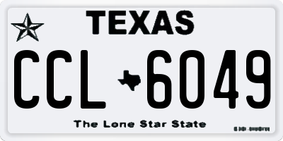 TX license plate CCL6049