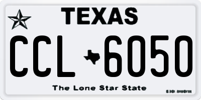 TX license plate CCL6050