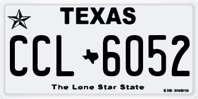 TX license plate CCL6052