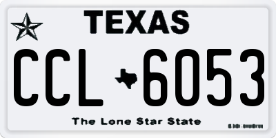 TX license plate CCL6053