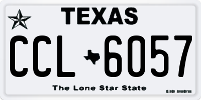 TX license plate CCL6057