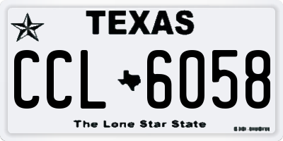 TX license plate CCL6058