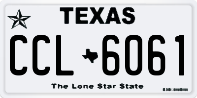 TX license plate CCL6061