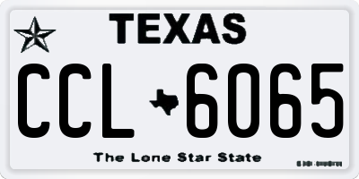 TX license plate CCL6065