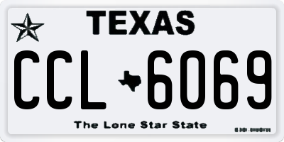 TX license plate CCL6069