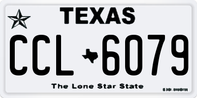 TX license plate CCL6079