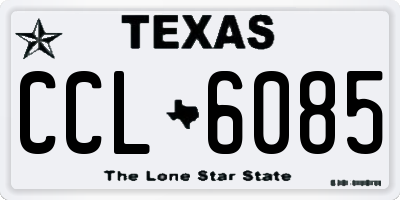 TX license plate CCL6085