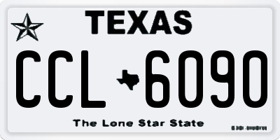 TX license plate CCL6090