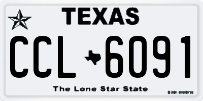 TX license plate CCL6091