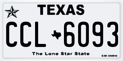 TX license plate CCL6093