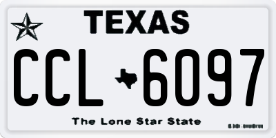 TX license plate CCL6097