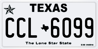TX license plate CCL6099