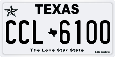 TX license plate CCL6100