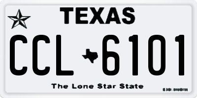 TX license plate CCL6101