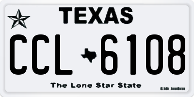 TX license plate CCL6108