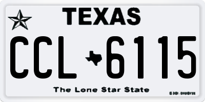 TX license plate CCL6115