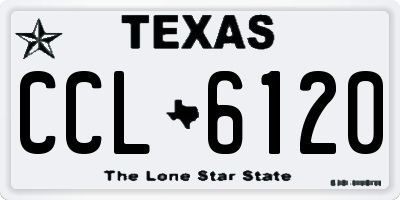 TX license plate CCL6120