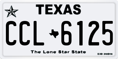 TX license plate CCL6125