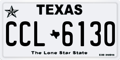 TX license plate CCL6130